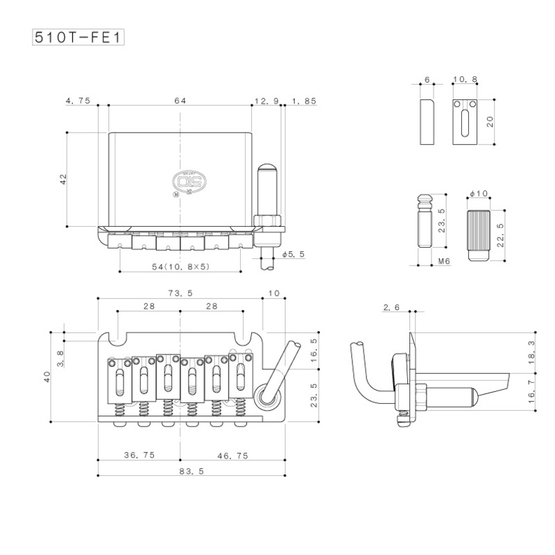 Тремоло GOTOH 510T-FE1 (CK)