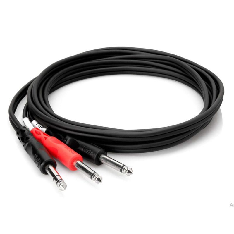 Кабель акустичний Hosa STP-202 1/4 TRS - Dual 1/4 TS