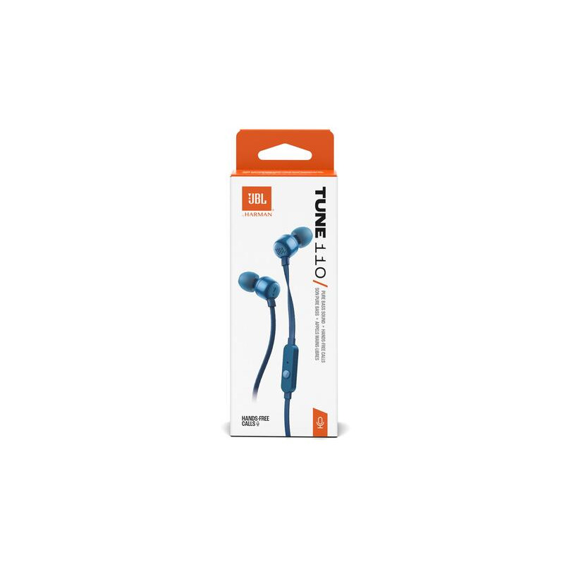 Наушники обычные JBL TUNE 110 ECO BLUE