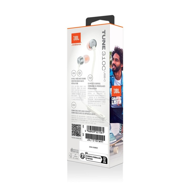 Навушники відкриті JBL TUNE 310C WHITE