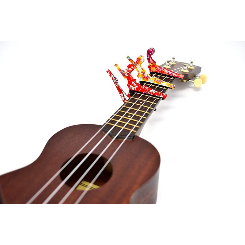 Каподастр Kyser KUPHA Quick-Change Ukulele Capo Pastel Hibiscus