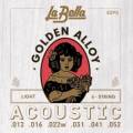 Струны для акустической гитары La Bella 40PS 80/20 Golden Alloy Light 12/52