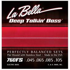 Струны для бас-гитары La Bella 760FS Flat Wound Stainless Steel 45/105