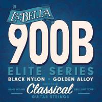 Струны для классической гитары La Bella 900-B Elite Black Nylon Polished Golden Alloy