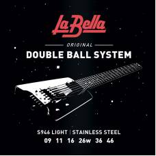 Струны для электрогитары La Bella S946 Double Ball Steinberger Light 9/46