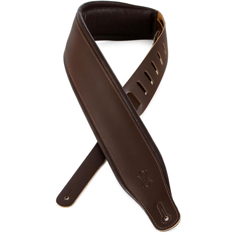 Ремінь для гітари LEVY'S M26PD-DBR_DBR Amped Leather Series (Dark Brown)