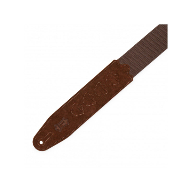 Ремінь для гітари Levy's MC2PH-BRN PickPocket Cotton Series (Brown)