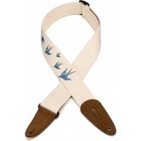 Ремінь для гітари Levy's MC8U-006 Nature Cotton Series (Blue Bird)