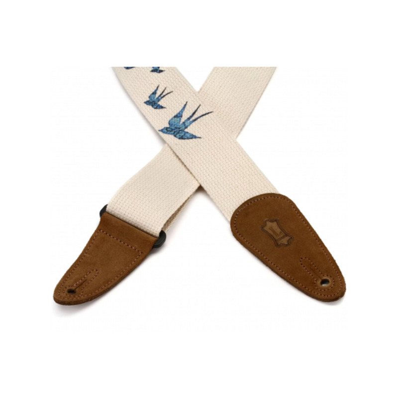 Ремень для гитары Levy's MC8U-006 Nature Cotton Series (Blue Bird)