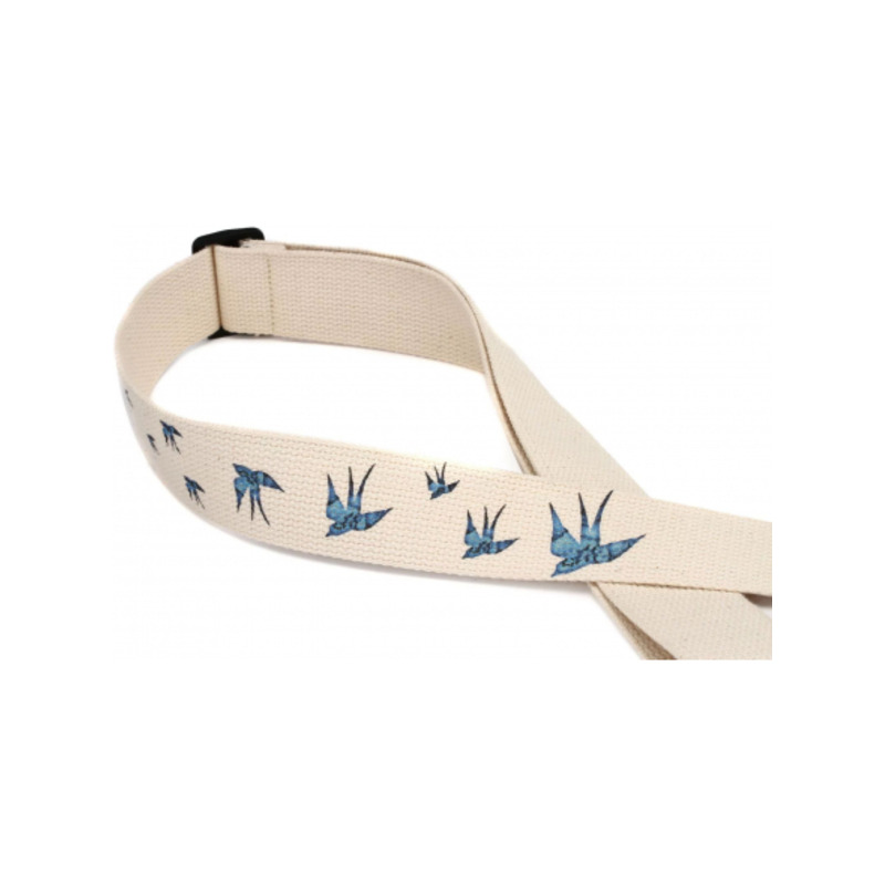 Ремень для гитары Levy's MC8U-006 Nature Cotton Series (Blue Bird)
