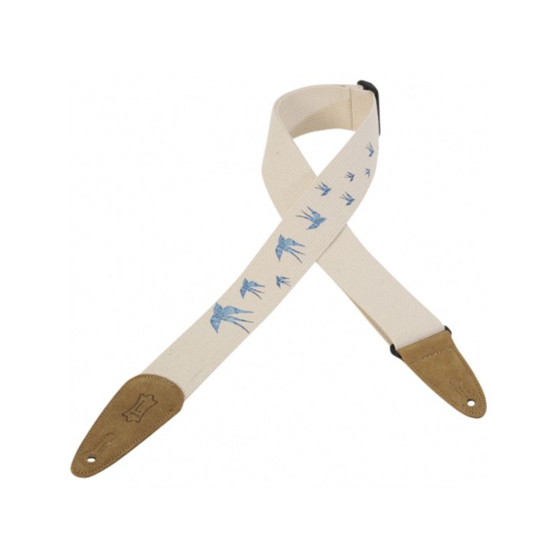 Ремень для гитары Levy's MC8U-006 Nature Cotton Series (Blue Bird)