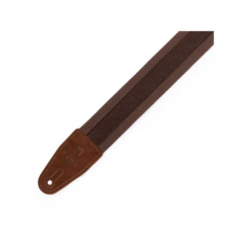 Ремень для гитары Levy's MC2CG-BRN-DBR Cotton Combo Series (Brown/Dark Brown)