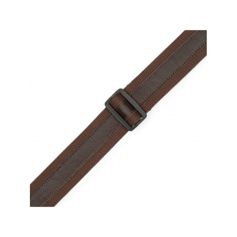 Ремень для гитары Levy's MC2CG-BRN-DBR Cotton Combo Series (Brown/Dark Brown)