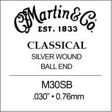 Струна Martin M30SB Silver Wound 4th Ball End .030