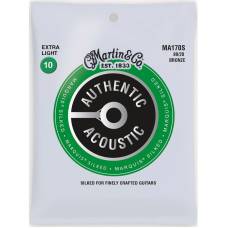 Струны для акустической гитары Martin MA170S Marquis Silked 80/20 Bronze Extra Light 10/47