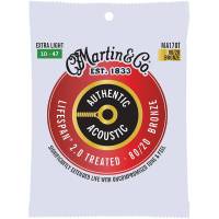 Струны для акустической гитары Martin MA170T Lifespan Treated 80/20 Bronze Extra Light 10/47