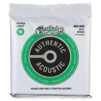 Струны для акустической гитары Martin MA180S Marquis Silked 80/20 Bronze Extra Light 10/47
