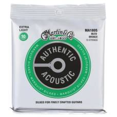 Струны для акустической гитары Martin MA180S Marquis Silked 80/20 Bronze Extra Light 10/47