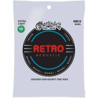 Струны для акустической гитары Martin MM10 Retro Extra Light 10/47