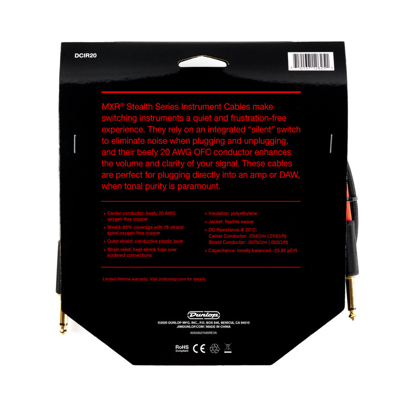 Кабель инструментальный MXR Stealth Series Instrument Cable (20ft)