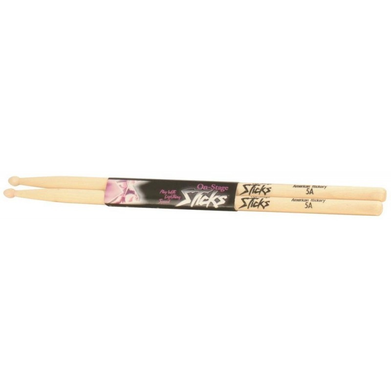 Барабанні палички On-Stage HW5A Hickory Drum Sticks