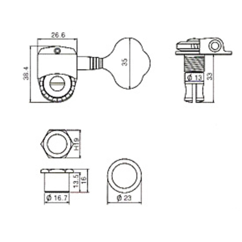Колки PAXPHIL JB-350 2+2 CR (4 шт.)