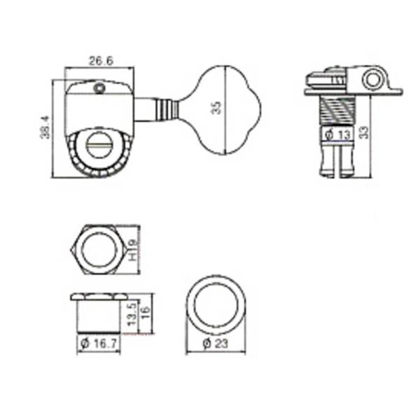 Колки PAXPHIL JB-350 4-in-line CR