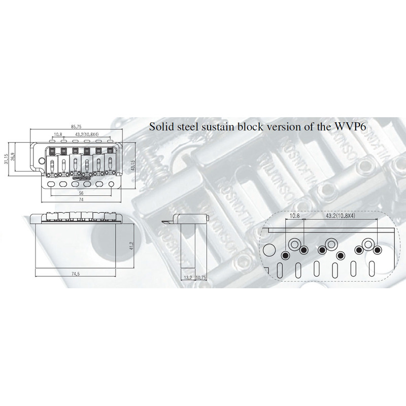 Тремоло PAXPHIL WVP6SB (Chrome)
