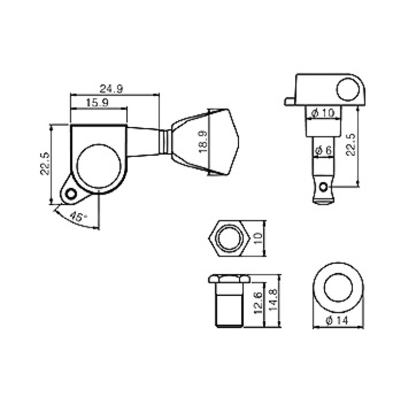 Колки PAXPHIL J-04 3+3 CR (6 шт.)