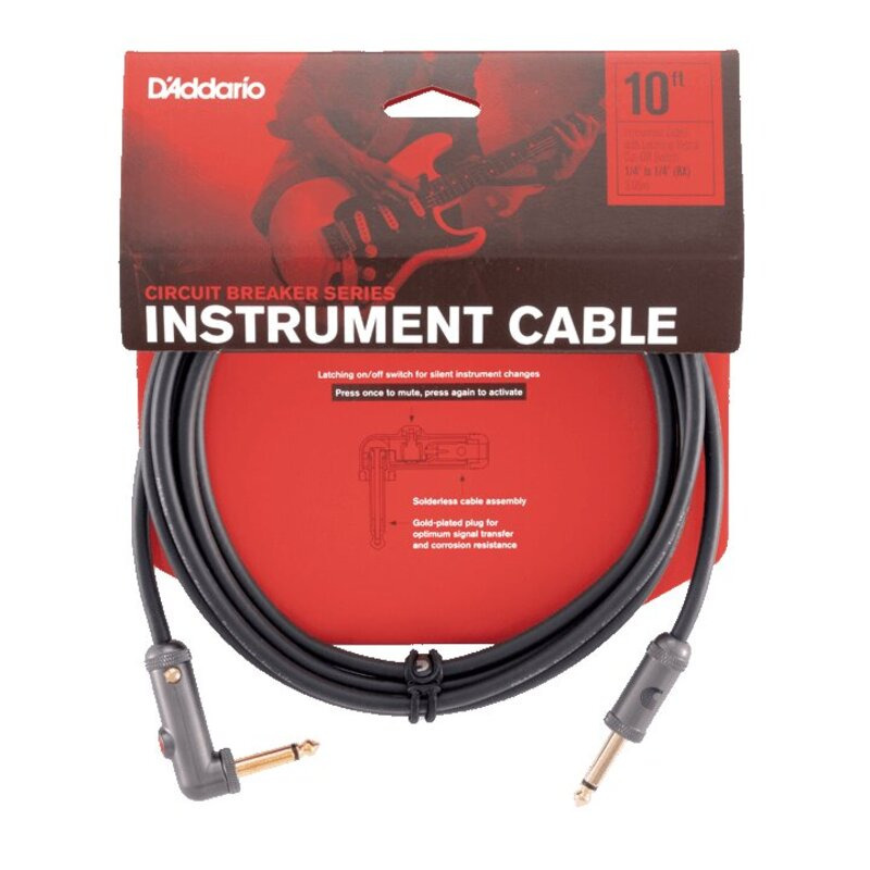 Інструментальний кабель D'ADDARIO PW-AGLRA-10 Curcuit Breaker Latching Switch (3m)