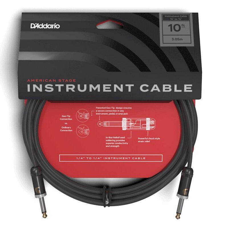 Кабель инструментальный D'ADDARIO PW-AMSG-10 American Stage (3m)