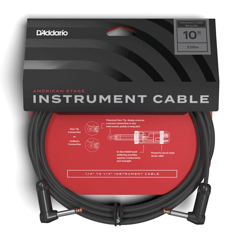 Кабель инструментальный D'ADDARIO PW-AMSGRR-10 American Stage, Right-to-Right (3m)