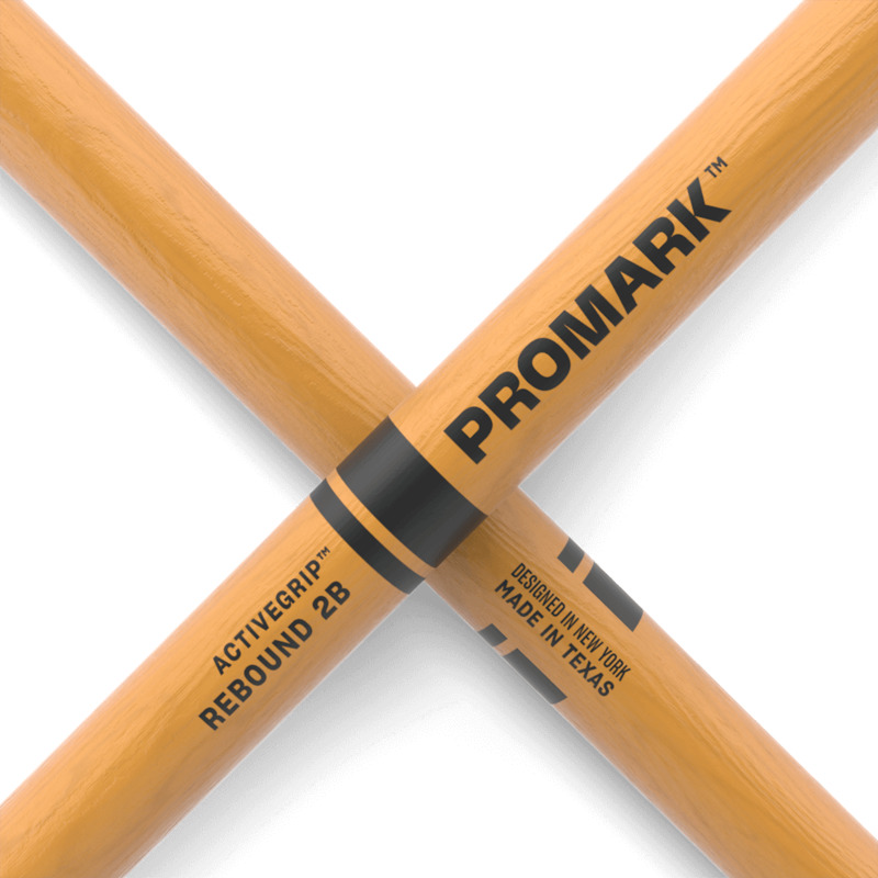 Барабанные палочки Promark REBOUND 2B ACTIVEGRIP CLEAR