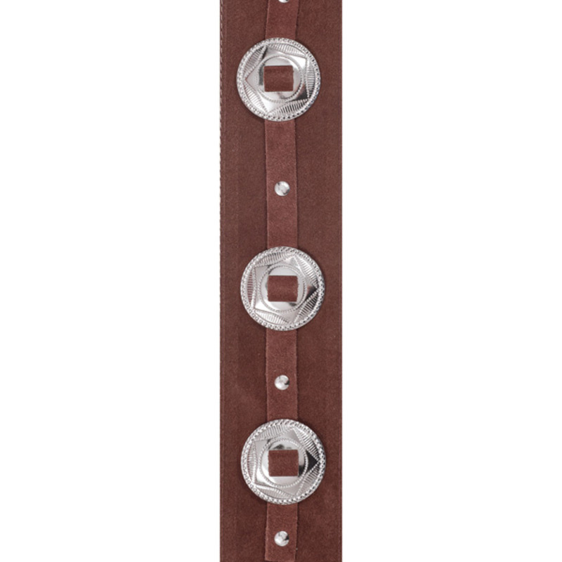 Ремень для гитары D'ADDARIO DELUXE LEATHER GUITAR STRAP (CONCHOS, BROWN)