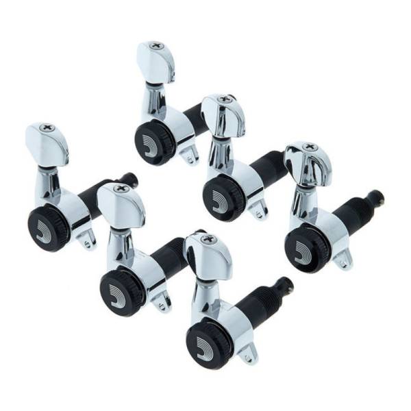 Колки D'ADDARIO PWAT-6R1 AUTO-TRIM TUNING MACHINES (6 In-line, Chrome)