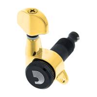 Колки D'ADDARIO PWAT-6R3 AUTO-TRIM TUNING MACHINES (6 in-line, Gold)