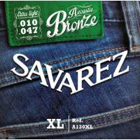 Струни для акустичної гітари Savarez A130XL Bronze Extra Light 10/47
