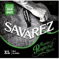 Струны для акустической гитары Savarez A140XL Phosphor Bronze Extra Light 10/47