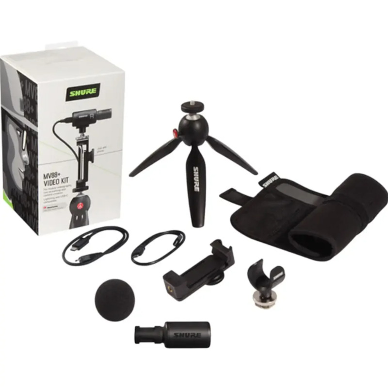 Цифровой конденсаторный стереомикрофон SHURE MV88+DIG-VIDKIT