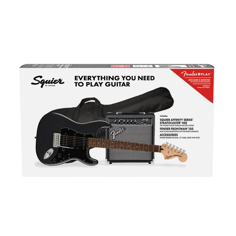Гітарний набір Squier by Fender AFFINITY SERIES Stratocaster Pack HSS Charcoal
