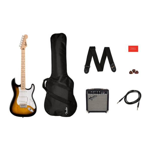 Гитарный набор Гітарний набір з електрогітарою SQUIER SONIC STRATOCASTER PACK MN 2-COLOR SUNBURST
