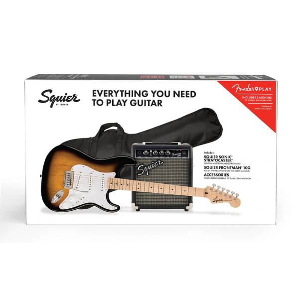 Гитарный набор Гітарний набір з електрогітарою SQUIER SONIC STRATOCASTER PACK MN 2-COLOR SUNBURST