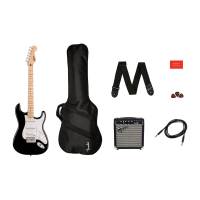 Гитарный набор Гітарний набір з електрогітарою SQUIER SONIC STRATOCASTER PACK MN BLACK
