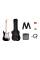 Гитарный набор Гітарний набір з електрогітарою SQUIER SONIC STRATOCASTER PACK MN BLACK