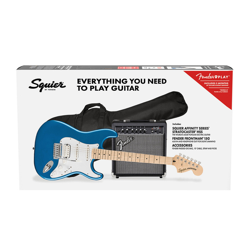 Гитарный набор SQUIER AFFINITY SERIES STRAT PACK HSS LAKE PLACID BLUE