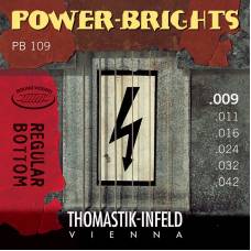 Струны для электрогитары Thomastik-Infeld PB109 Power-Brights Regular Bottom Light 9/42 