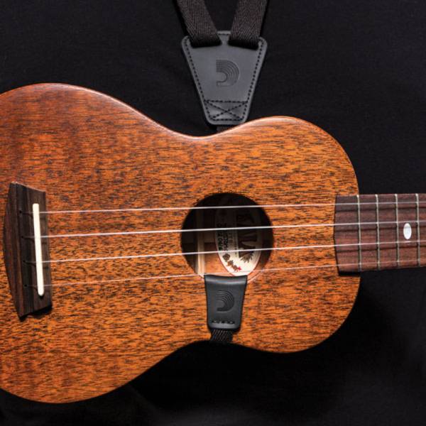 Ремінь для укулеле D'ADDARIO 19UKE00 ECO-COMFORT UKULELE STRAP (BLACK)