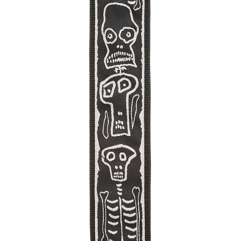 Ремень для гитары D'ADDARIO JOE SATRANI WOVEN GUITAR STRAP (Skull N Bones)
